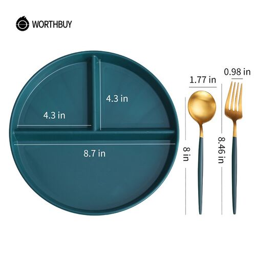 Compartment Plate For Food Round Plastic Dinner Plates Dinne