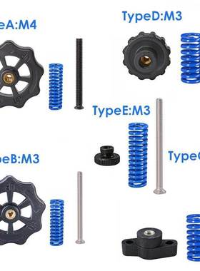 4PCS M3/M4 Screws Nuts Heat Bed Leveling Spring Knob Parts 3