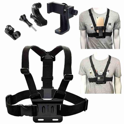 Universal Cell Phone Chest Mount Harness Strap Holder Mobile