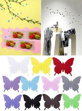 K1MF 12 Buah Chic 3D Kupu-kupu Stiker Dinding Kupu-kupu
