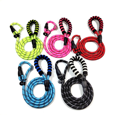 Reflective Durable Dog Collar Leash Training Running Rope