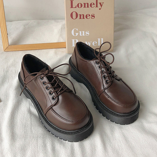 Black Brown Vintage Flats Shoes Women 2021 Spring Summer Fas