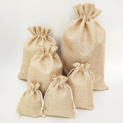 Linen Cotton Drawstring Gift Bags Packing Jewelry