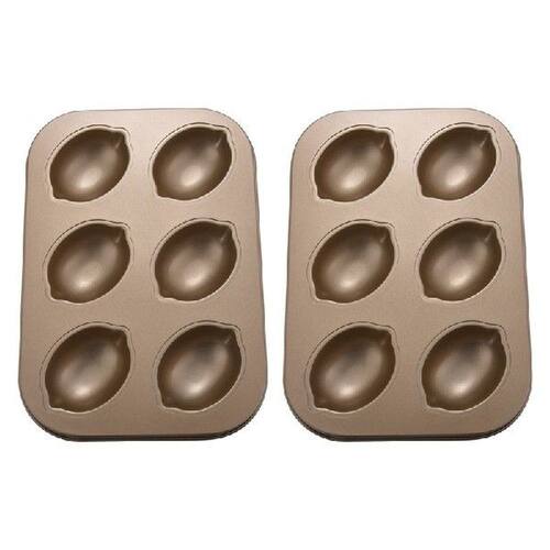 2X Carbon Steel Cake Mold Lemon Shape Nonstick Cake