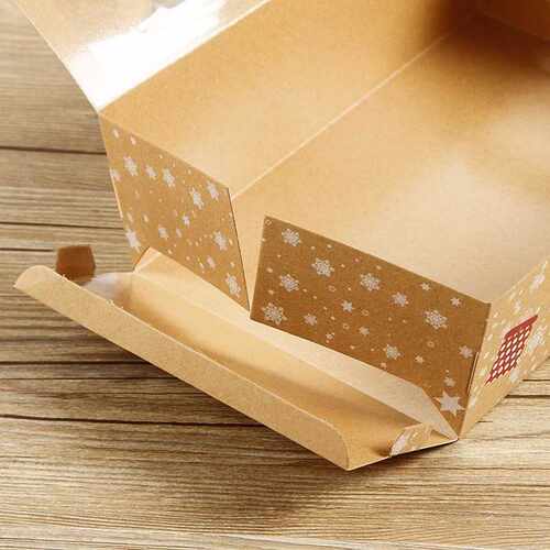 12pcs Kraft Paper Gift Boxes Christmas Present Muffin Snacks