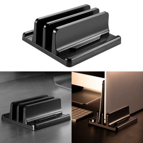 Vertical Laptop Stand Plastic Stable Home Office Dual Slots