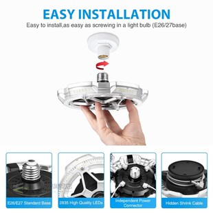 5heads Super Bright Industrial Lighting 120W E27 300Led Gara