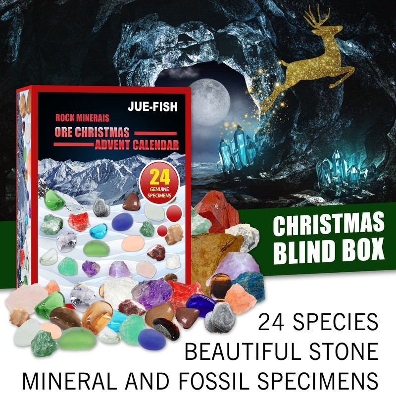 Healing Crystal Advent Calendar 2021 Gifts Box For
