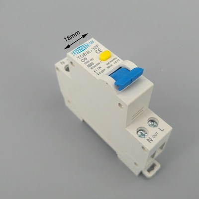 *18MM 230V 50/60Hz RCBO 1P+N 6KA Residual current differenti