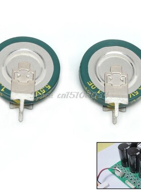 2Pcs Universal 5.5 V 1.0F Super Capacitor V-Type Button Smar
