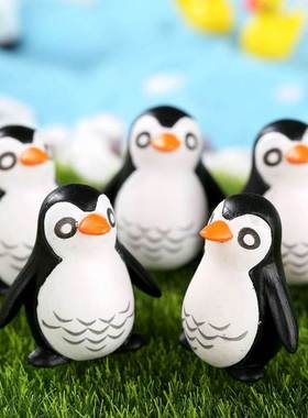 5pcs Mini Big Penguin Miniature Fairy Garden Miniaturas Doll