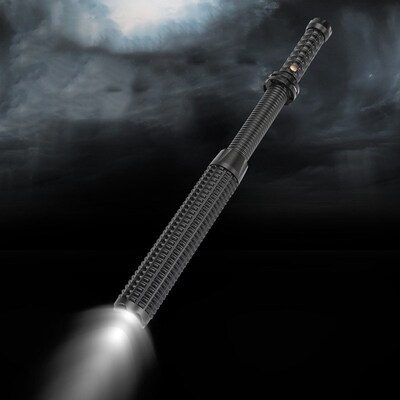 Flashlight Self Defense Stick Zoomable Telescope Mace LED To