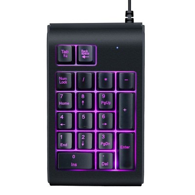 3 Color LED Backlit Illuminated 19 Key Wired USB Mechanical