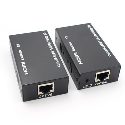 HDMI LAN Extender Repeater Over Single Cat5E/6 RJ45-EU Plug