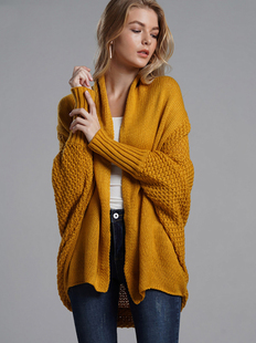 Fitshinling Oversized Sweater Cardigan Female Clothes Patchw