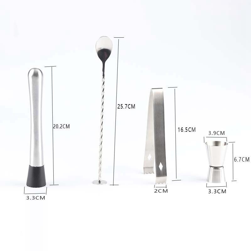 11-Piece Cocktail Shaker Bar Set Stainless Steel Bartender K