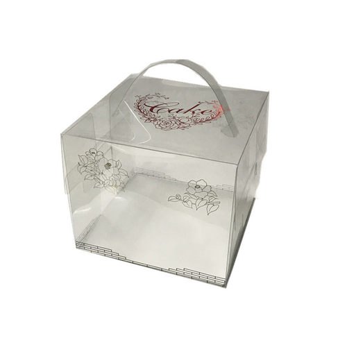 Cheese Mousse square plastic box Cupcake transparent cake