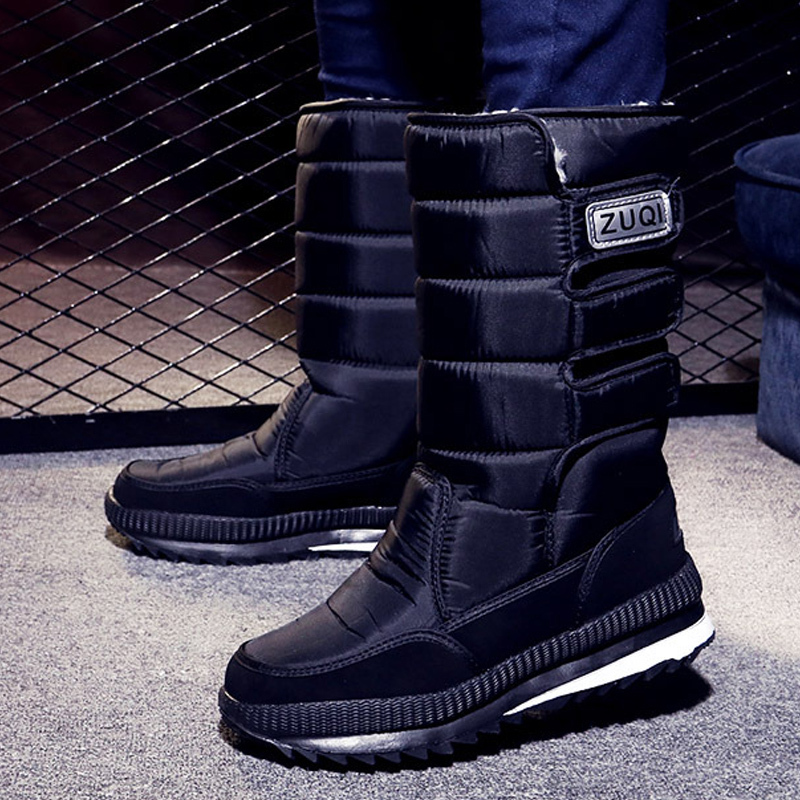 Men Boots Platform Woman Snow Boots for Men Thick Plush Wate