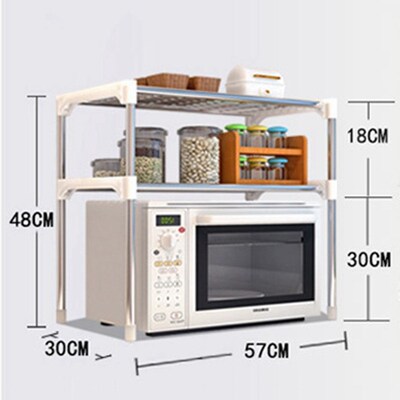 Adjustable Microwave Oven Shelf Detachable Rack Kitchen Tabl