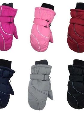1 Pair Children Ski Mittens for Girls Boys Warm Winter