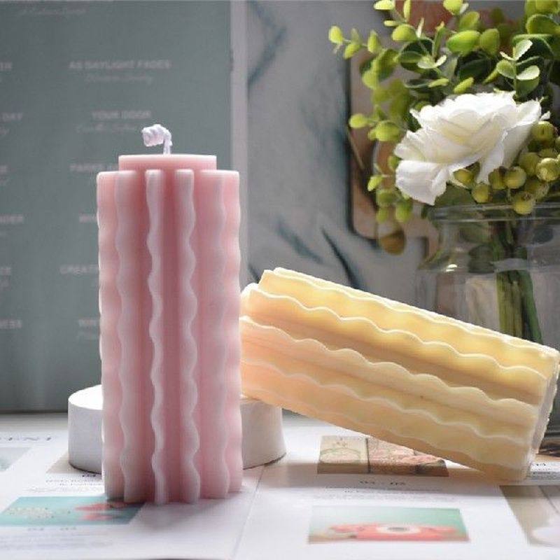 3d silicone clear mold wavy spiral aromatherapy candle soap
