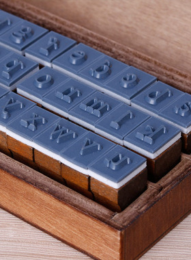 30pcs Retro Alphabet Letter Uppercase Lowercase Wooden