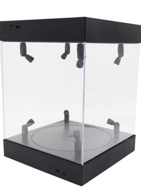 Acrylic Display Case Self-Install Clear Cube Box With turnta