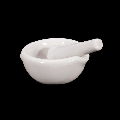 Porcelain Mortar And Pestle Set, Handcrafted Ceramic Herb Sp