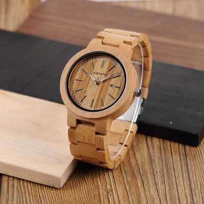 relogio masculino BOBO BIRD Wooden Men Wood Male Quartz Wr