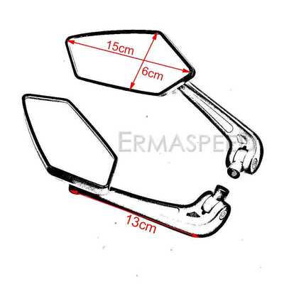 Universial 8mm 10mm Rearview Mirrors Motorcycle Black ABS Pl