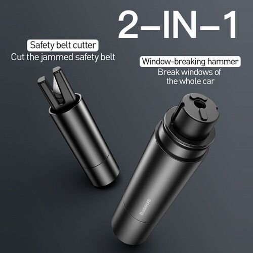 Baseus Car Safety Hammer Car Window Glass Breaker Auto Seat