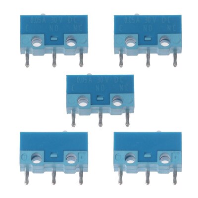 5Pcs Original HUANO White Dot Blue Shell 0.74N Mouse Micro