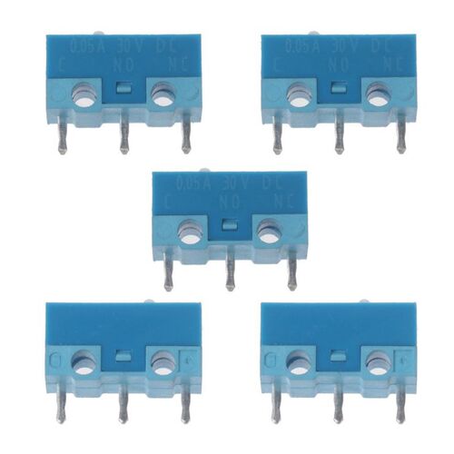 5Pcs Original HUANO White Dot Blue Shell 0.74N Mouse Micro