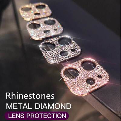 Glitter Rhinestone Camera Lens Protector Film For iPhone 11