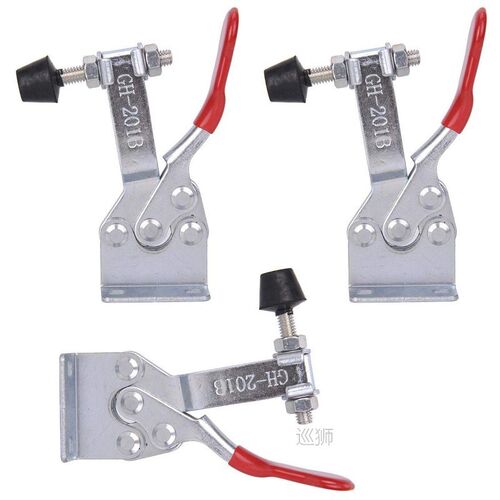 4Pcs 201B Anti-Slip U Shape Red Metal Horizontal Clamp 201-B