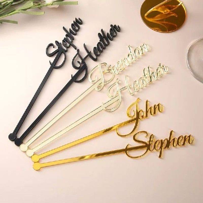 swizzle sticks table centerpiece party picks name drink