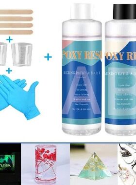 Epoxy Resin Kit Crystal Clear Hardener Kit Easy Mix Diy