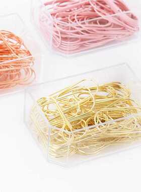 TUTU 50pcs/box 50mm Rose Gold Paperclips Electroplating Meta
