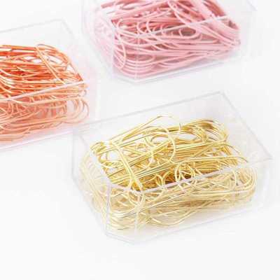 TUTU 50pcs/box 50mm Rose Gold Paperclips Electroplating Meta