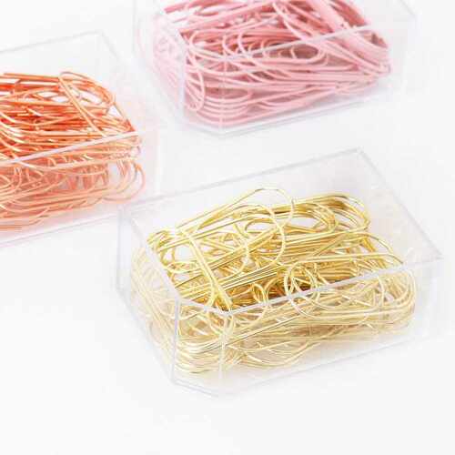 TUTU 50pcs/box 50mm Rose Gold Paperclips Electroplating Meta