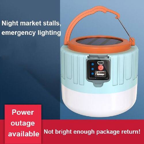 Solar LED Camping Light USB Rechargeable Bulb For Outdoor