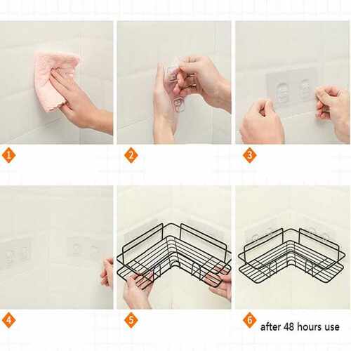 Bathroom Shelf Shower Wall Mount Shampoo Storage Holder With