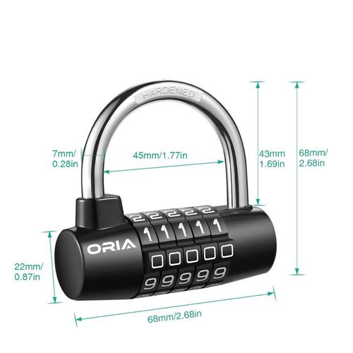 5 Digit Combination Lock Code Number Security Drawer Cabinet