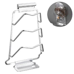 Kitchen Tools Wall Mounted Pot Lid Rack Stand Aluminum Pan