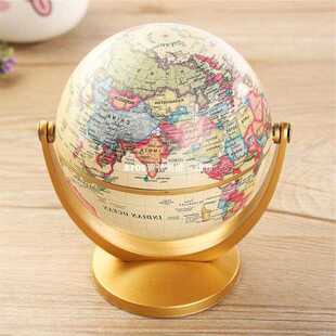 Fashion Vintage World Globe Earth Antique Desktop
