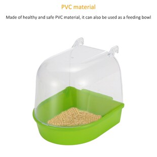 Cage Mounted Small Bird Parrot Budgie Pet Round Bath Basin