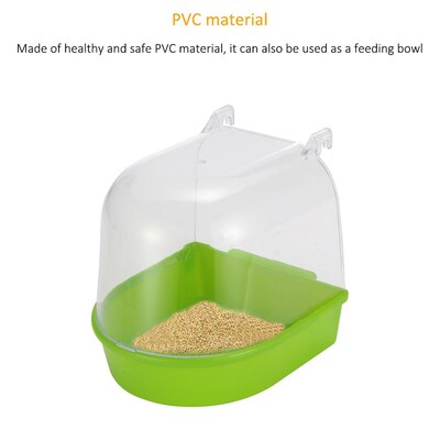 Cage Mounted Small Bird Parrot Budgie Pet Round Bath Basin