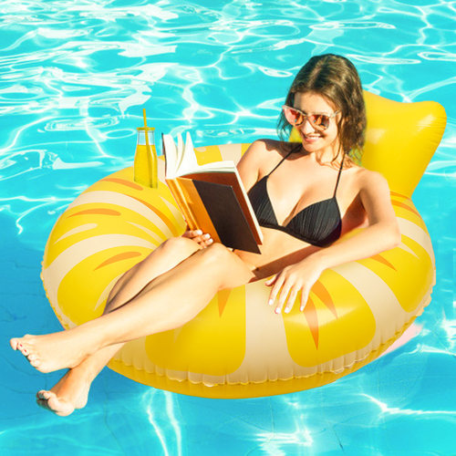 Inflatable Colorful Swimming Ring Safe Pool Float Summer