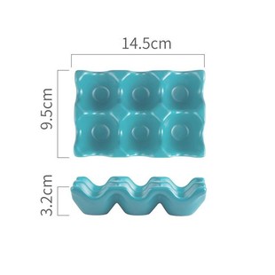 1PC 6 Grids Egg Holder Ceramic Anti Slip Egg Box Refrigerato