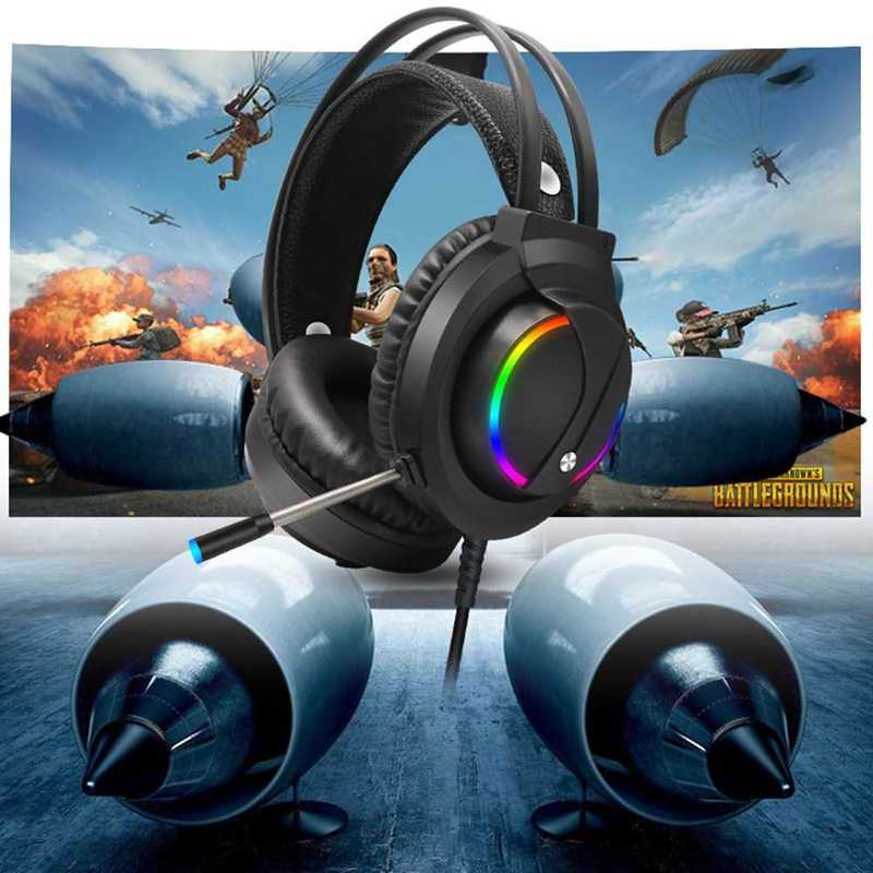 RGB Over-Ear Gaming Headphone Surround Sound USB Wired Heads